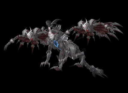 精品3D怪物模型 铁甲怪兽 怪物 人头机械怪物