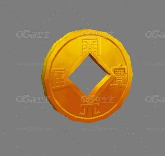 金币 铜钱 古币 3D模型 金币-1