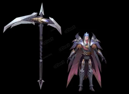 战争怒吼_镰刀男 战士 战神 士兵 妖兵 3D游戏人物模型