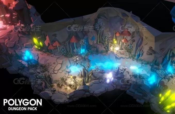 unity多边形地牢游戏资源包POLYGON Dungeons地下城模型-6