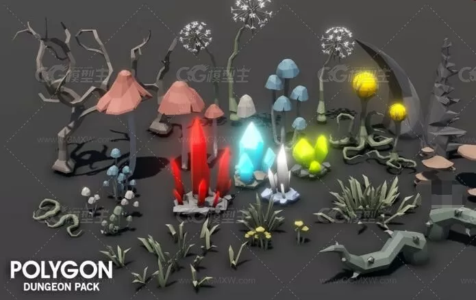 unity多边形地牢游戏资源包POLYGON Dungeons地下城模型-20