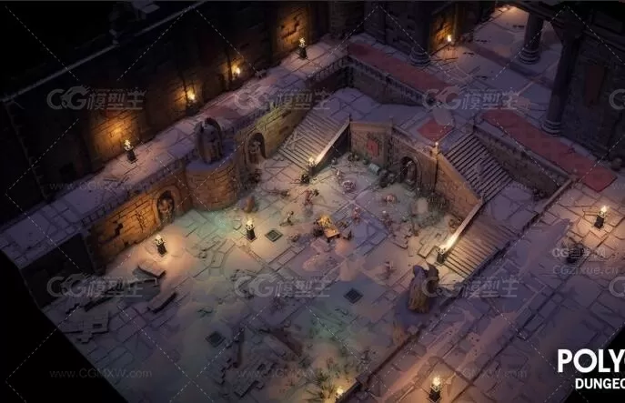 unity多边形地牢游戏资源包POLYGON Dungeons地下城模型-22