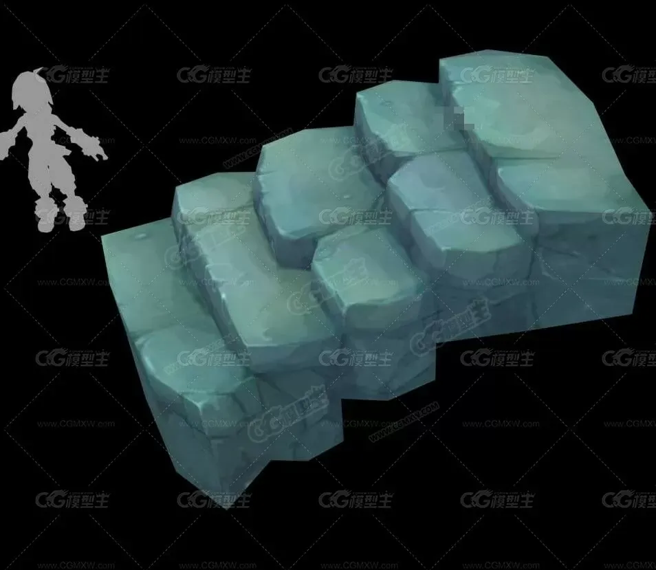 九天场景精品3d模型合集 max场景树木山石建筑模型 Q版卡通房子 民房-9