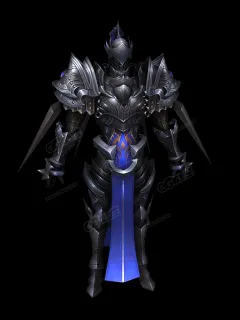 盔甲男（韩国精致手绘模型） 银甲勇士 战士 士兵 盔甲战士