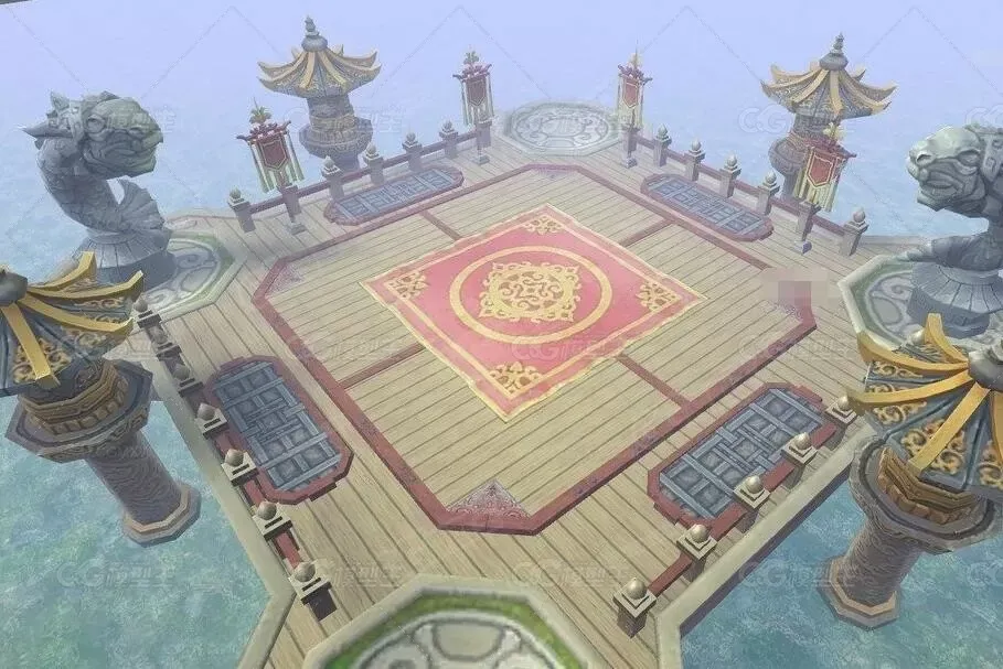 Q版仙侠《花千骨》建筑模型 精品3d模型 max场景模型-14
