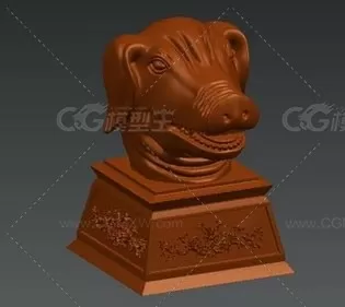 十二生肖 铜像3D打印高模 STL-9