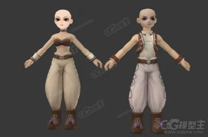 阿拉伯装男女3D模型