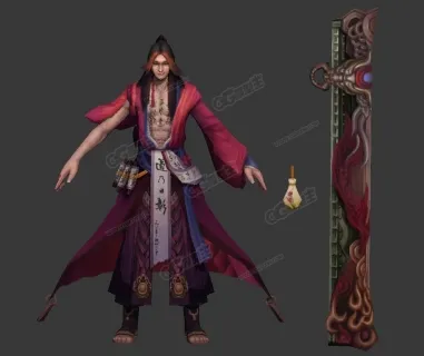红袍小哥 3D模型 药师 医师 剑侠人物 次时代游戏模型