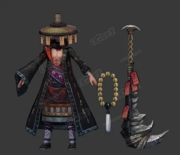 黑袍僧人 3D模型 古代妖僧 五毒门 妖人