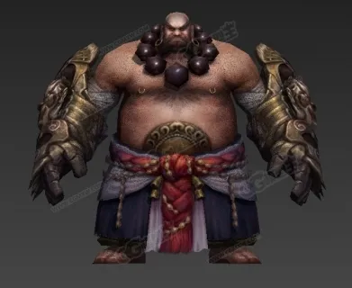 铁拳和尚 金刚拳 胖和尚 酒肉和尚 大和尚 武僧 行者 次时代游戏3D模型