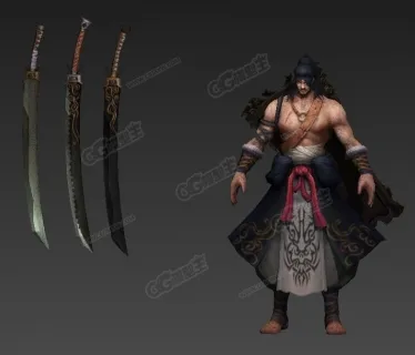 刀客 3D模型 世外高人 武林刀客 大侠 侠客 江湖刀客 刀圣 大刀 次时代游戏3D模型