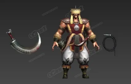蒙古兵 3D模型 弯刀 蒙古军 古代士兵 匈奴士兵 勇士  次时代游戏模型