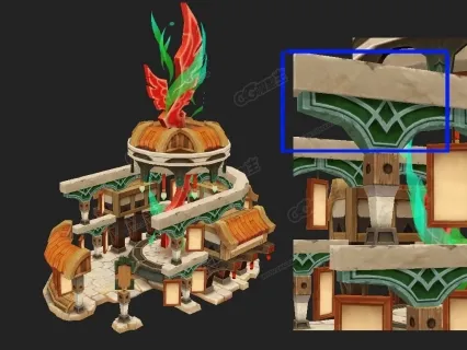 小场景  3D模型 魔法屋 次时代游戏模型