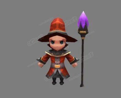 刀塔帝国—魔法师 术士 方士  次时代游戏模型巫师