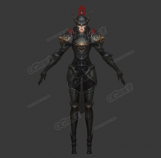 女战士 3D模型 盔甲女武士 女勇士 次时代游戏模型