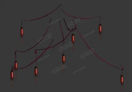 吊灯（带动画） 3D模型 彩灯 中国灯笼 古代灯笼 喜庆 红灯笼