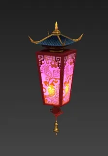 孔明灯01（自带动作）新年大红灯笼 灯笼 中式灯笼 红灯笼 元宵灯笼 喜庆灯笼