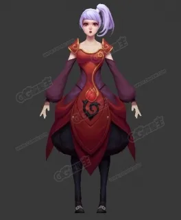 红色少女 3D型模 小公主 小美女