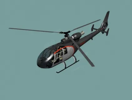 直升机飞机3D模型 直升飞机 小飞机