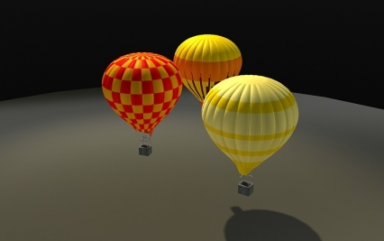 3dmax2011写实热气球三种