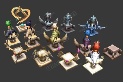 各种宠物座 3D模型