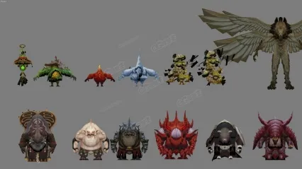 《龙之谷》全套怪物 3d模型