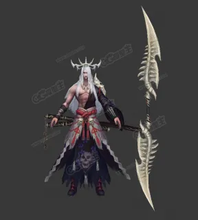 白骨刀-3D模型 妖王 魔王 魔教教主 刀圣 恶魔士兵