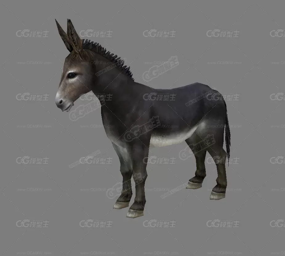 毛驴-3d模型-1