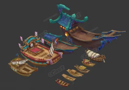 古代船3D模型