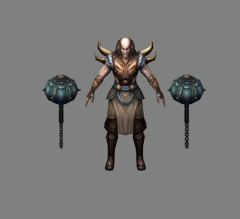 精品三渲二 双锤男 3D模型