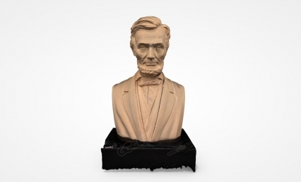 C4D高精度林肯半身像雕塑模型 Abraham Lincoln Bust