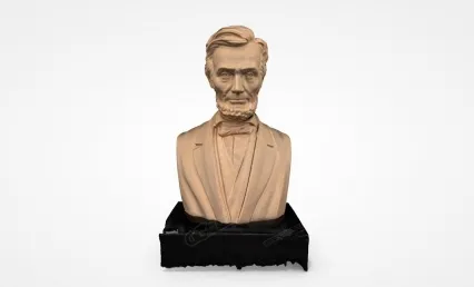 C4D高精度林肯半身像雕塑模型 Abraham Lincoln Bust