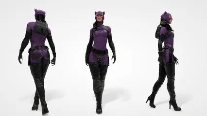 C4D模型 超级英雄猫女 女性模型 catwoman