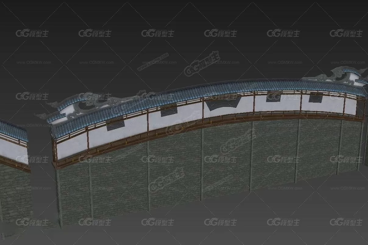 写实场景城镇建筑3D模型-11