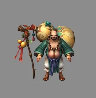 精品三渲二 拐杖和尚 3D模型 葫芦仙 葫芦神仙 老神仙