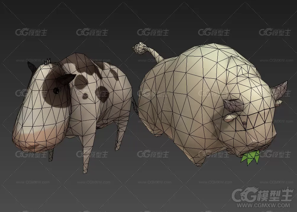 小奶牛3D模型-2