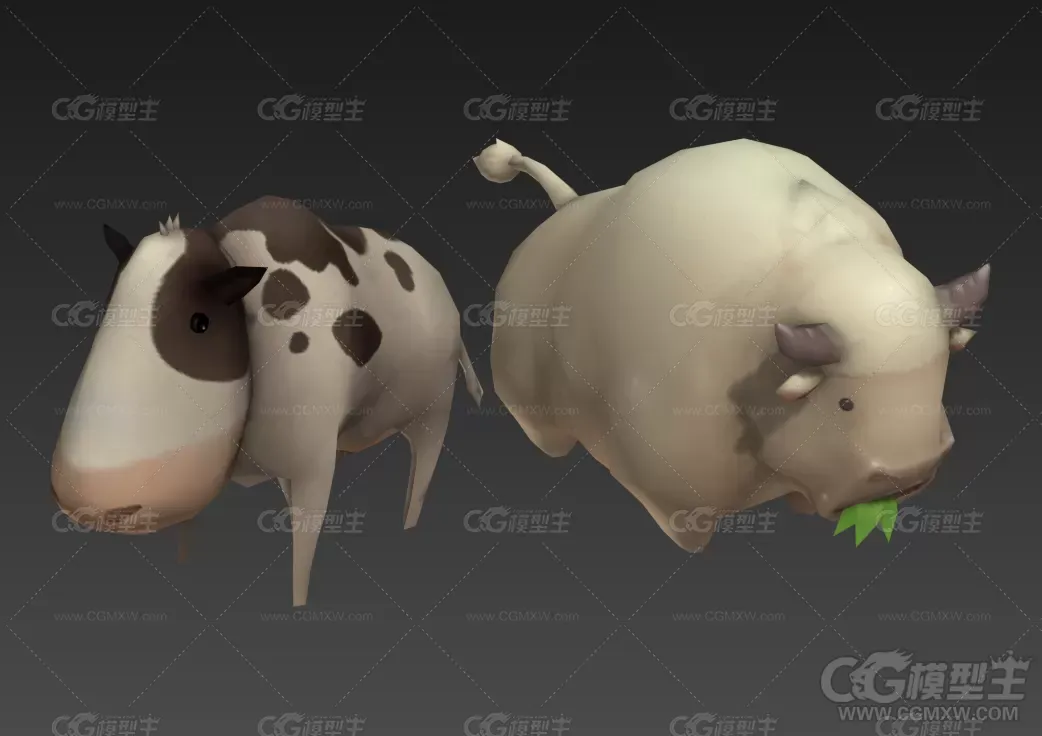 小奶牛3D模型-1