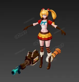 魔霸英雄— 金克斯—3d模型