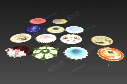 各种伞武器 3D模型