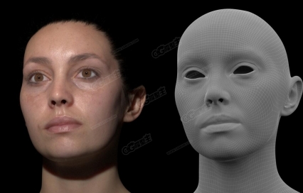 数字人类超写实逼真女性头像女人妇女3D模型