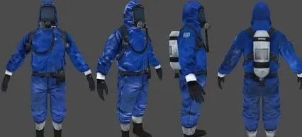 穿工作服的工作人员C4D模型
