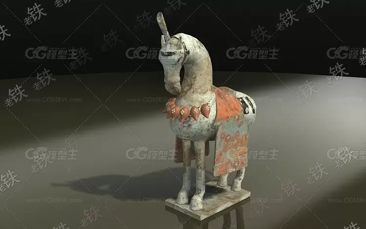 3dmax2011写实古代陶马古董-1