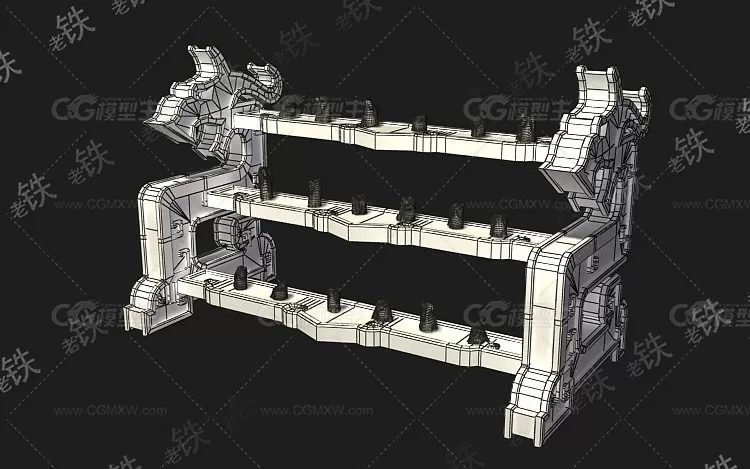 3dmax2011写实古代汉朝汉代汉皇宫室内的烛台-2