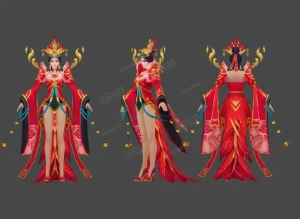 结婚时装女1  3d模型