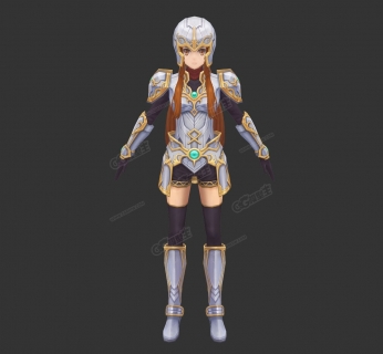 铠甲女战士3D模型