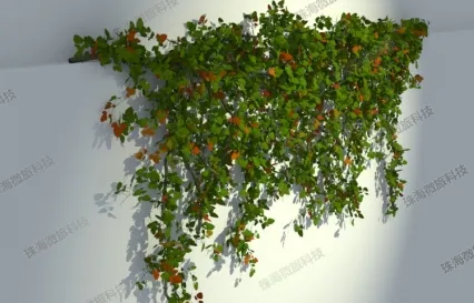 3dmax2011墙上的藤蔓植物爬山虎五MultiScatter插件制作