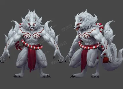 白狼妖 3d模型
