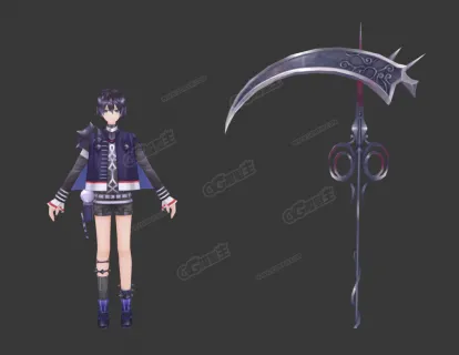 男孩镰刀武器