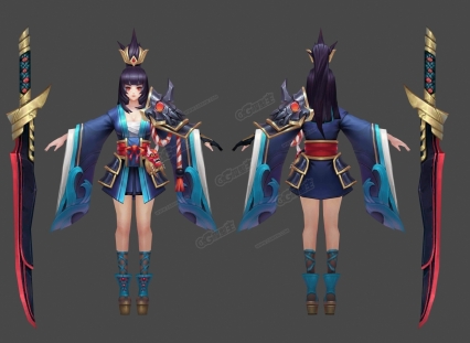 女武士3d模型