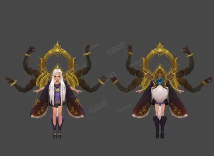 三头六臂的魔女3d模型